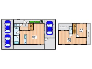 岡1丁目貸家の物件間取画像